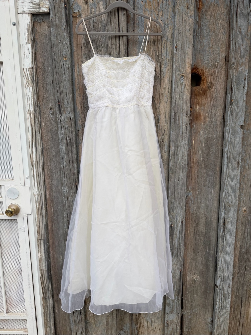 Beautiful VINTAGE CRÈME DRESS - Picture 12 of 15